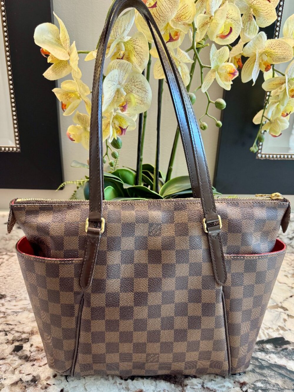Louis Vuitton Brown Damier Ebene Totally PM Shoulder Bag